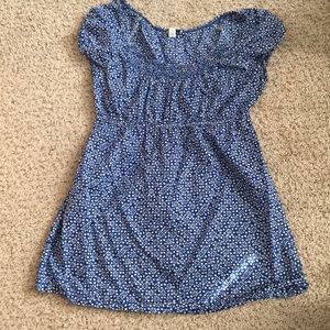 Floral top, cinched at bust